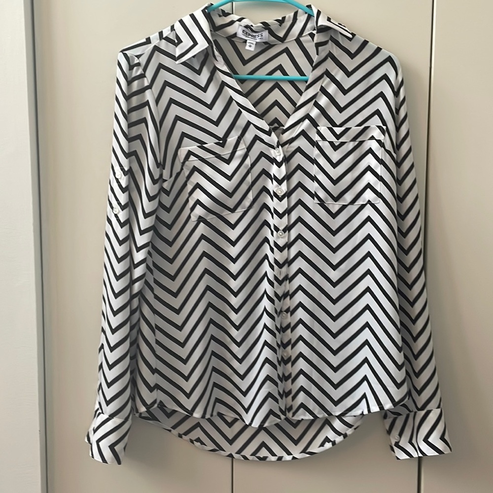 Express Chevron Portifino Shirt XS